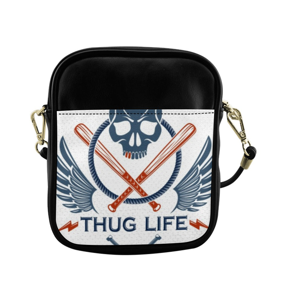 Gang Brutal Criminal Emblem Skull Sling Bag