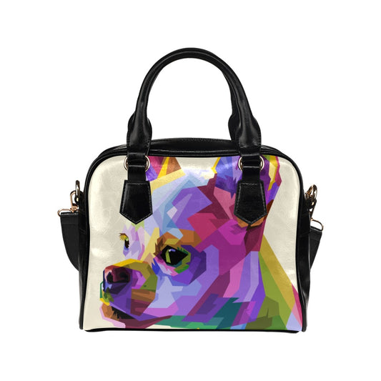 Cute colorful chihuahua pop art Shoulder Handbag