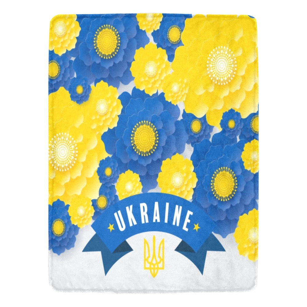 Ukraine Flowers Ultra-Soft Micro Fleece Blanket 60"x80"