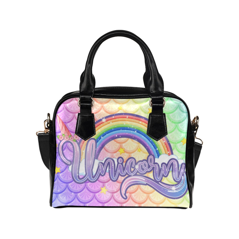 Fishscale Unicorn Shoulder Handbag