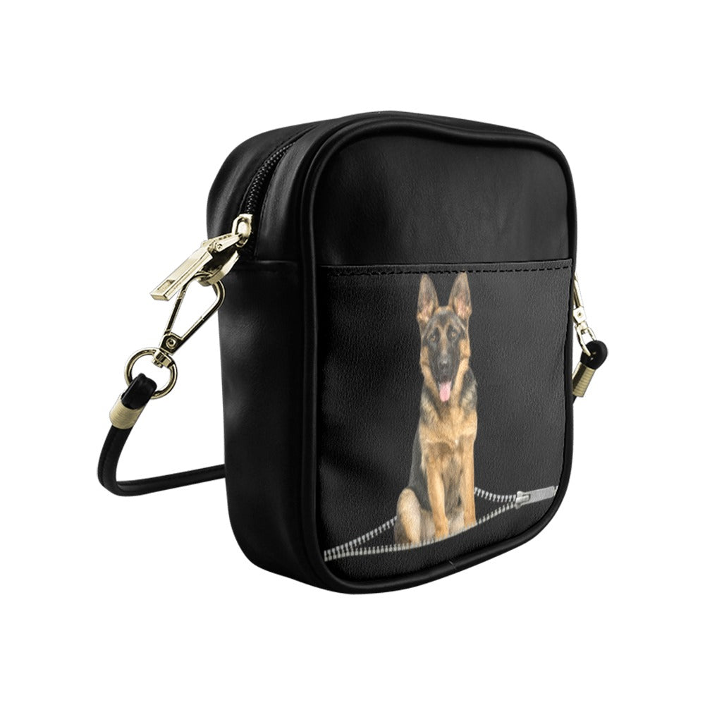 German Shepherd Zip Sling Bag