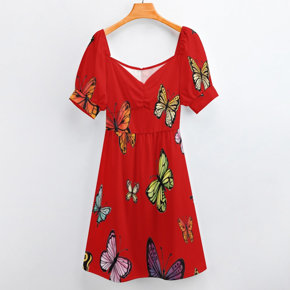 Colorful butterflies collection red Sweetheart Dress