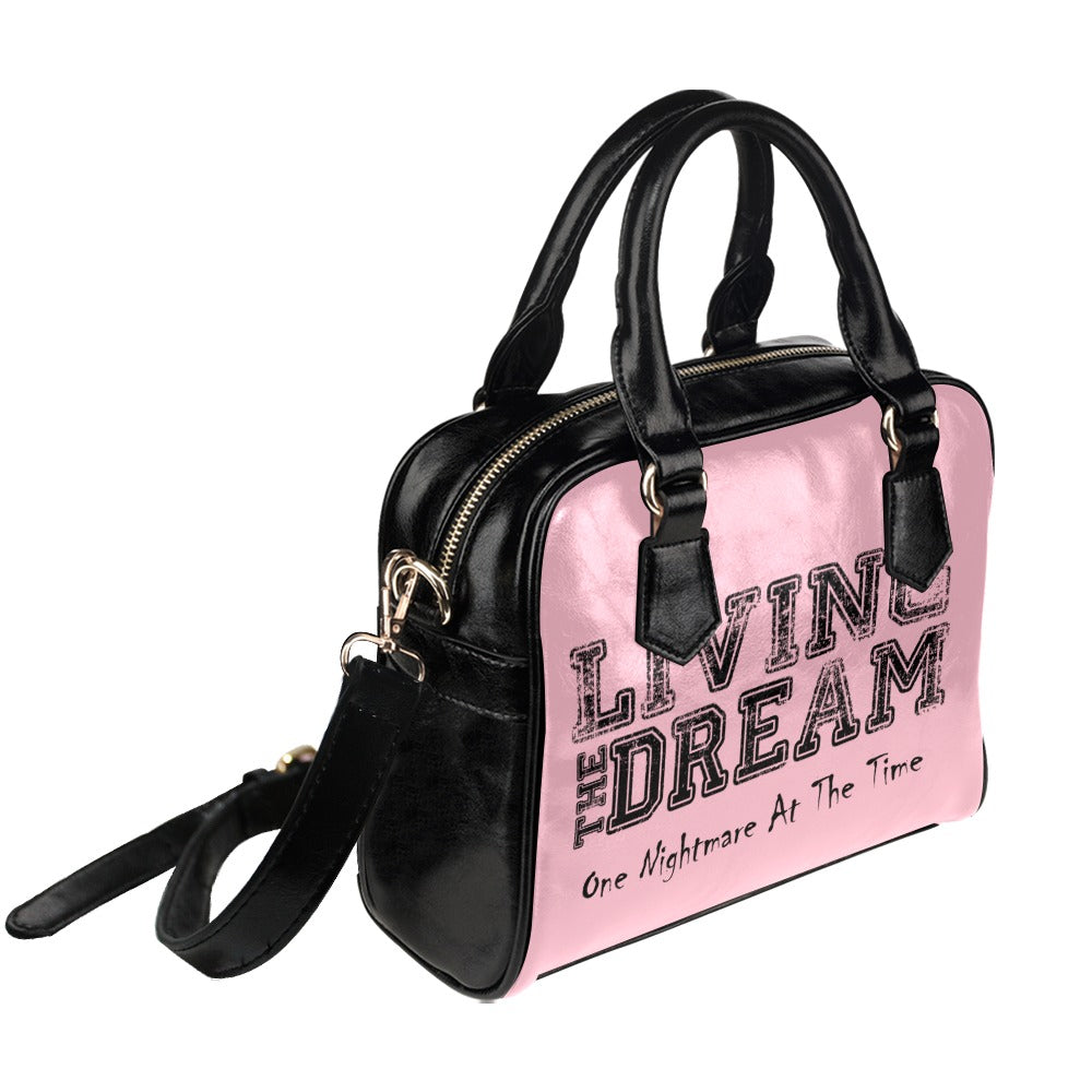 Living The Dream One Nightmare At A Time Funny Sarcastic Mocking Shoulder Handbag