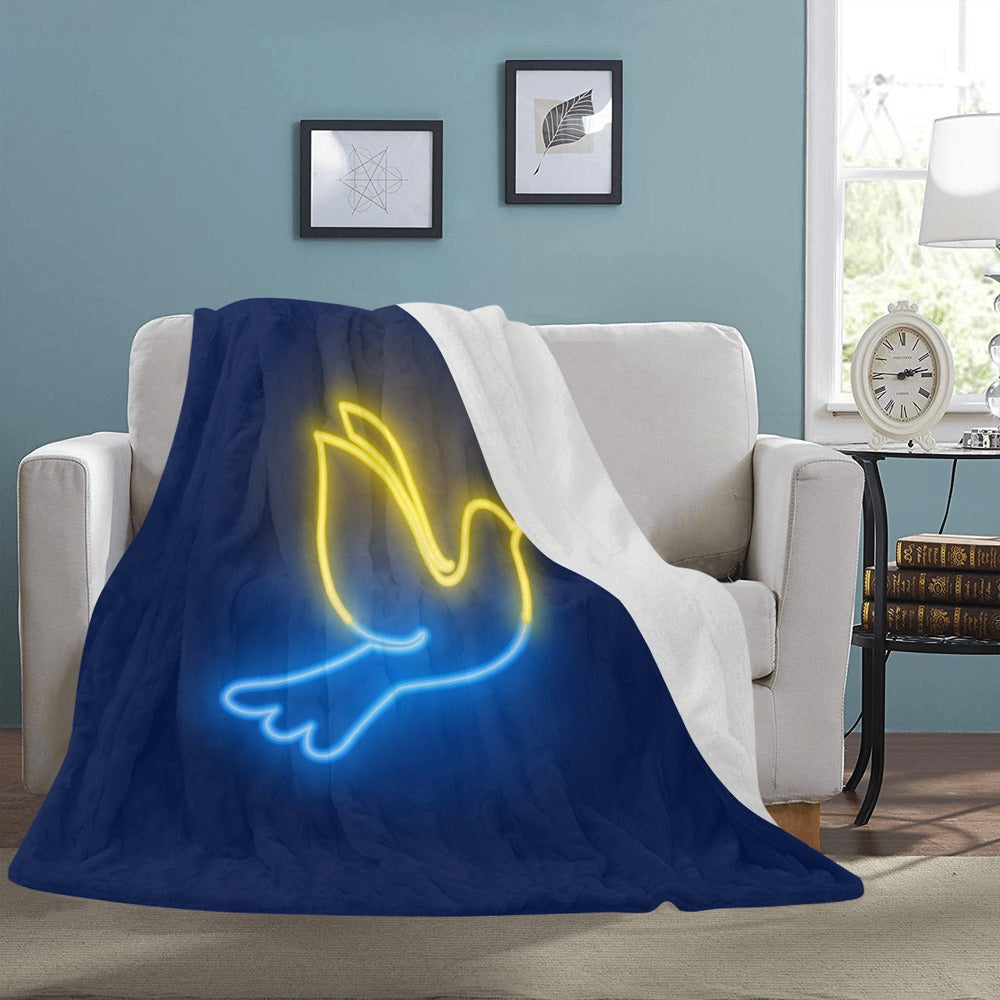 Neon Ukraine Bird Ultra-Soft Micro Fleece Blanket 60"x80"