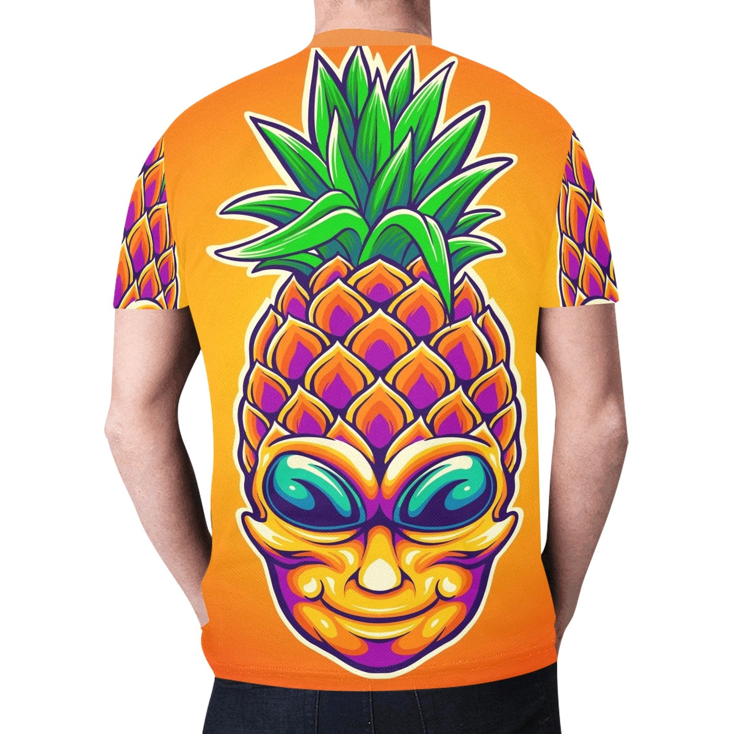 Alien Trippy Pineapple Summer New All Over Print T-shirt