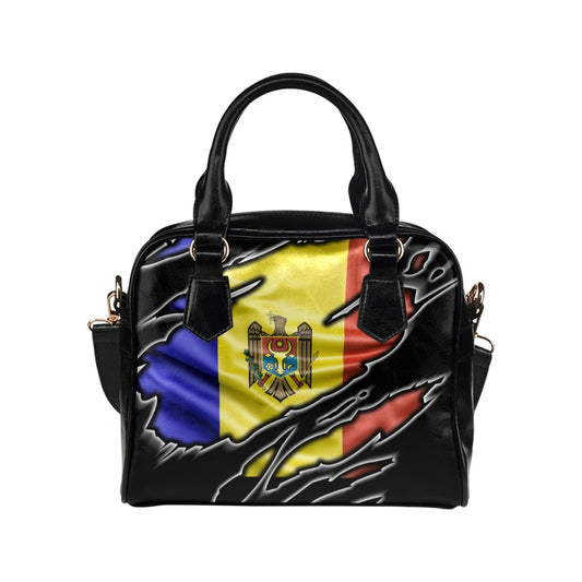 Flag Moldova patriot love Shoulder Handbag