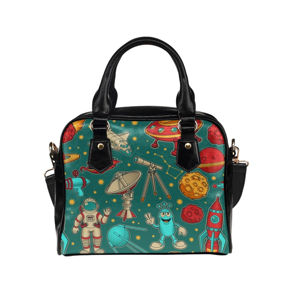 Cartoon Space Shoulder Handbag