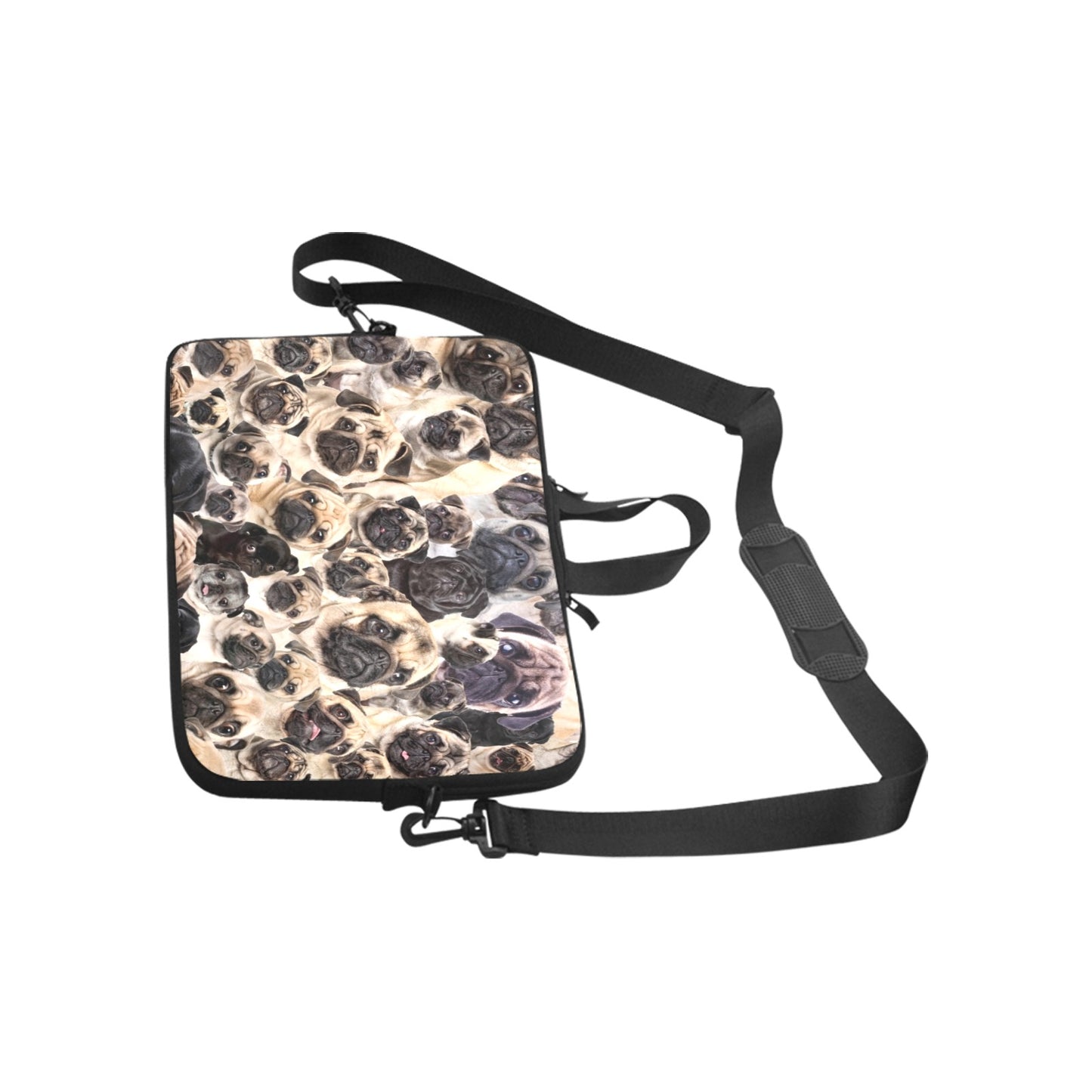 Pug Full Face Cute Gift Dog Lover Laptop Handbags 14"