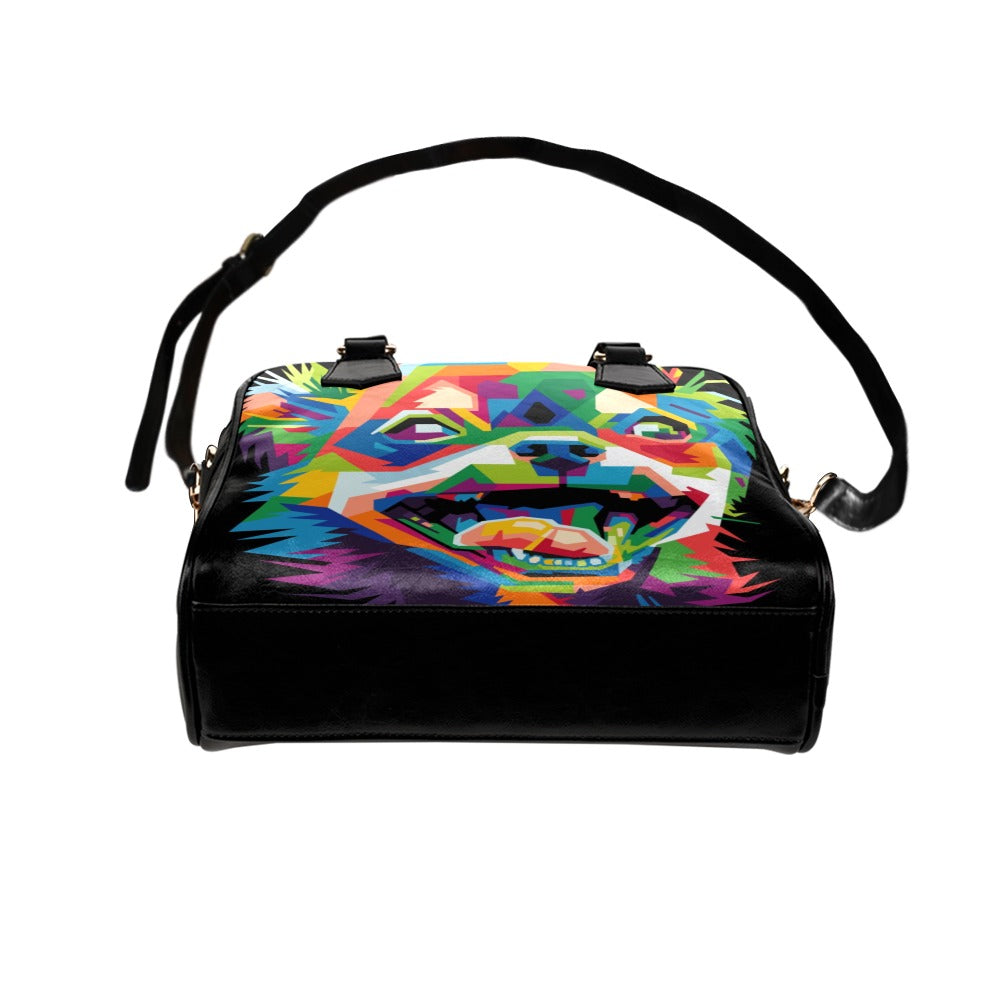 Colorful Dog Head Shoulder Handbag