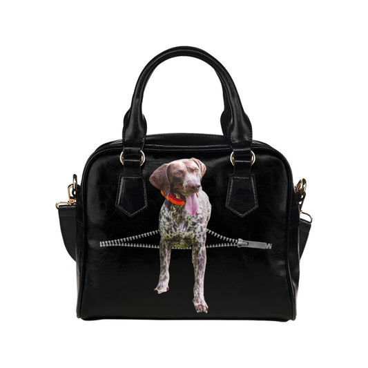 German Wirehaired Pointer Zip Shoulder Handbag