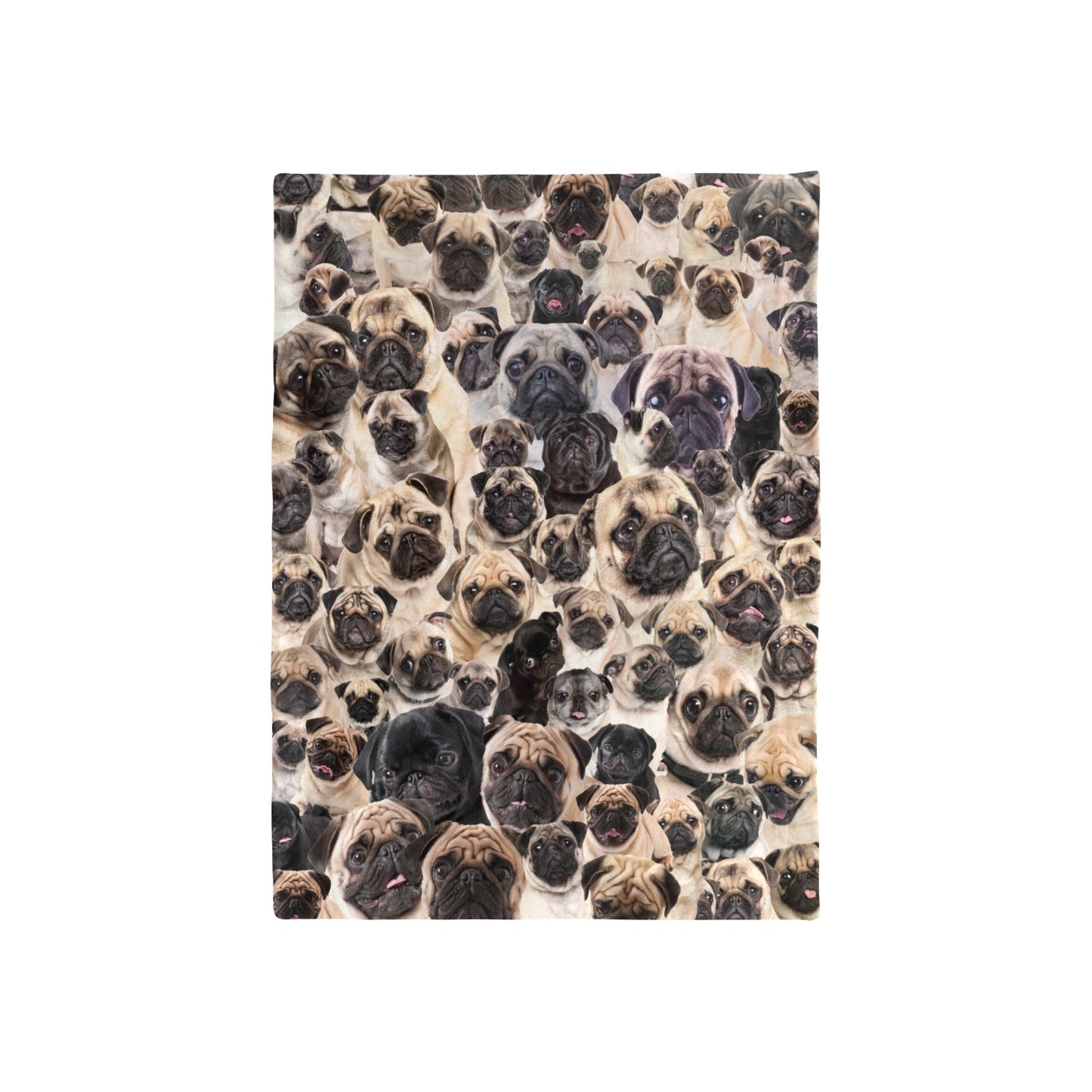 Pug Full Face Cute Gift Dog Lover Baby Blanket 40"x50"