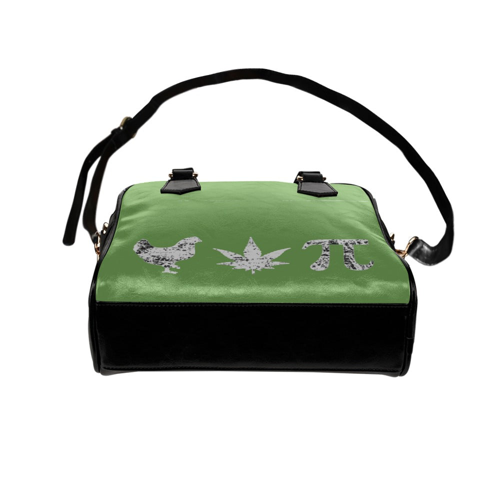 Chicken Pot Pi Funny 420 Marijuana Math Sarcastic Graphic Shoulder Handbag