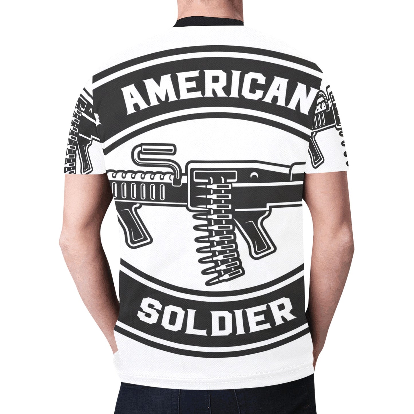 Military American Soldier New All Over Print T-shirt