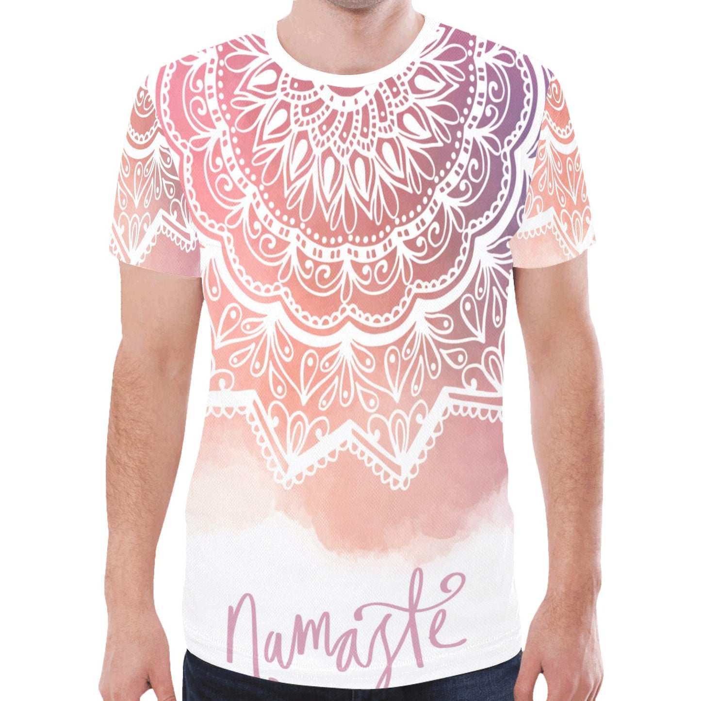 Mandala namaste yoga meditation colors New All Over Print T-shirt