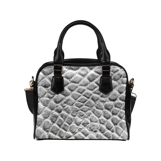 Reptile Skin Crocodile Snake Gray Shoulder Handbag