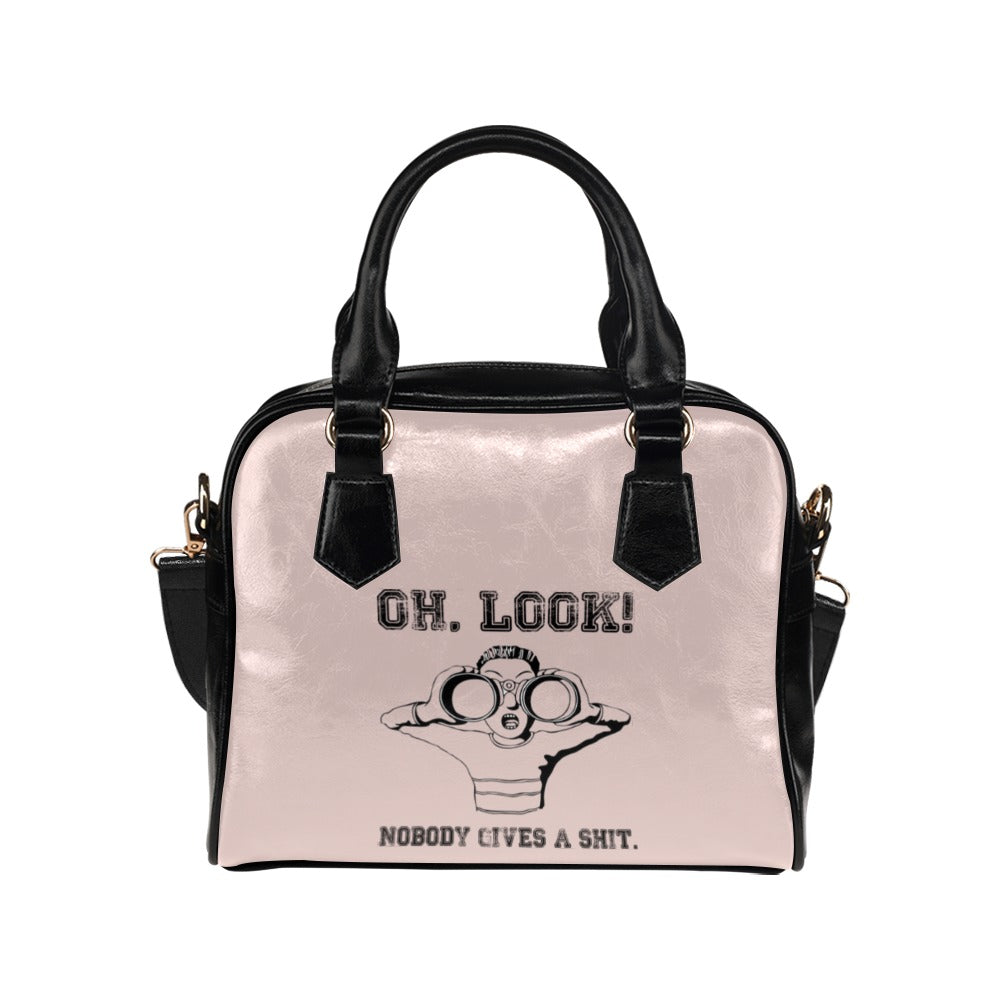 Oh Look Nobody Gives A Funny Sarcastic Mocking Novelty Graphic Shoulder Handbag