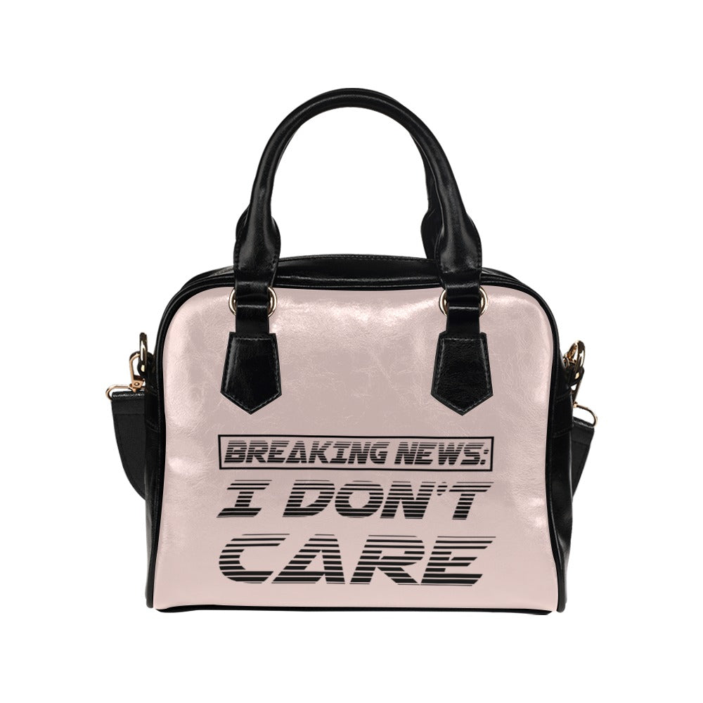 Unisex Breaking News I Don't Care Funny Sarcastic Graphic Novelty Shoulder Handbag