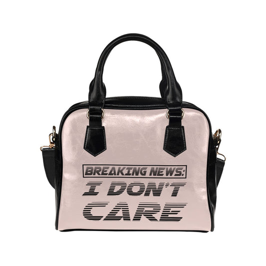 Unisex Breaking News I Don't Care Funny Sarcastic Graphic Novelty Shoulder Handbag