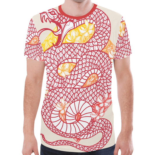 Tattoo Art Snake Flower New All Over Print T-shirt