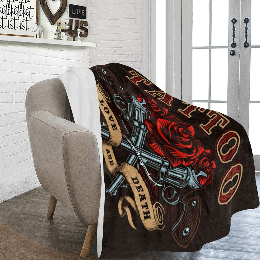 Guns Roses Tattoo Ultra-Soft Micro Fleece Blanket 60"x80"