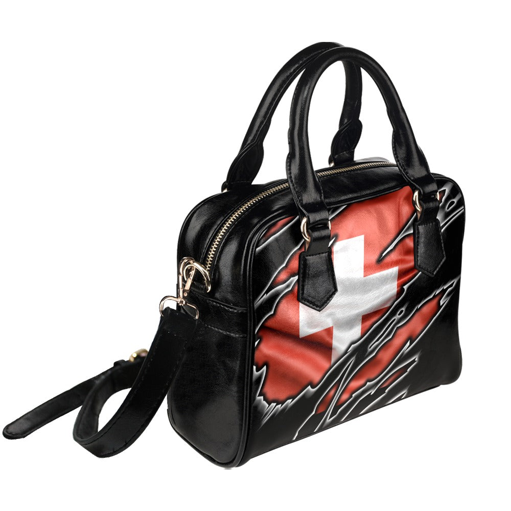 Flag Switzerland patriot love Shoulder Handbag