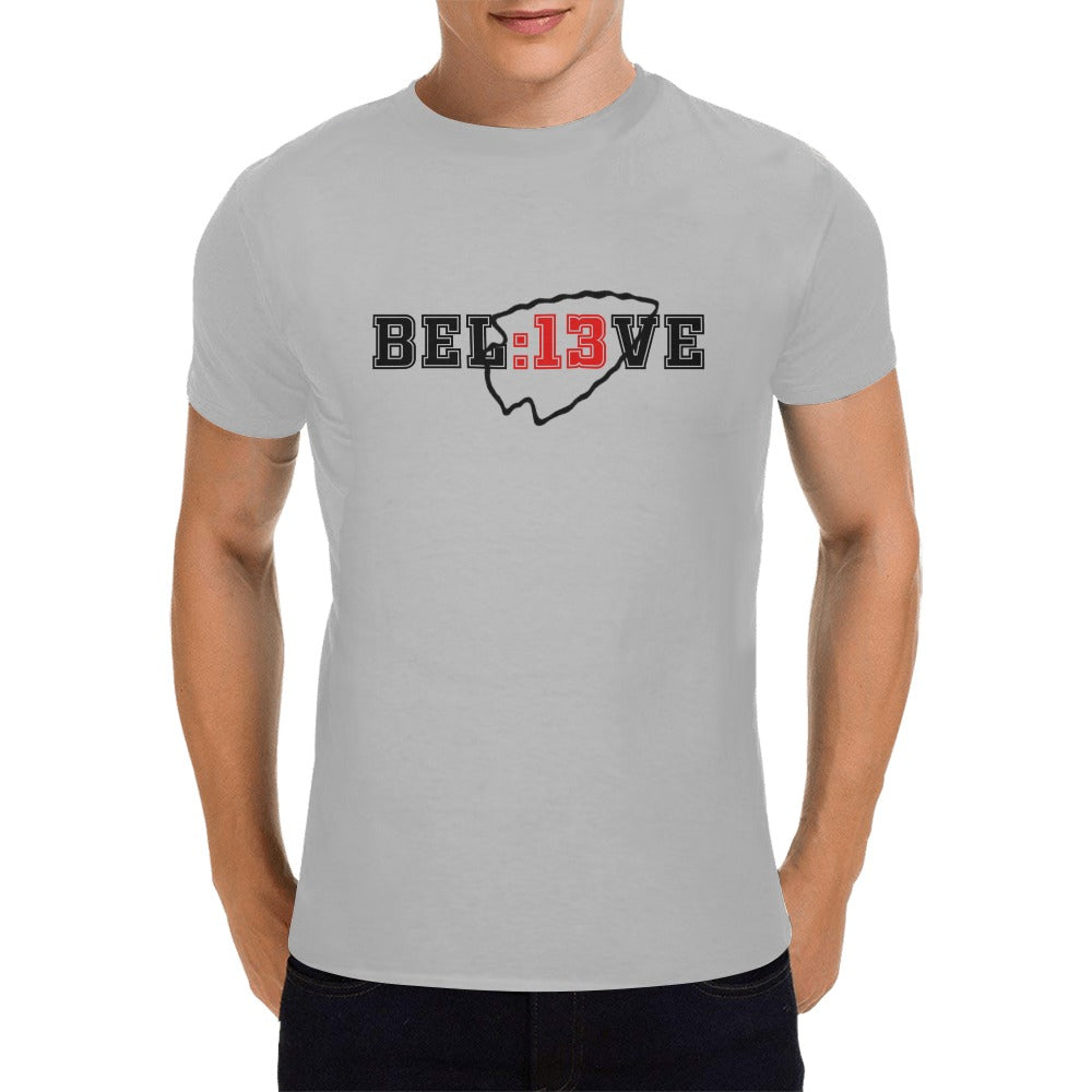 Believe 13 Seconds Chiefs Grey Men's T-Shirt