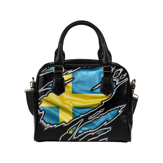 Flag Sweden patriot love Shoulder Handbag