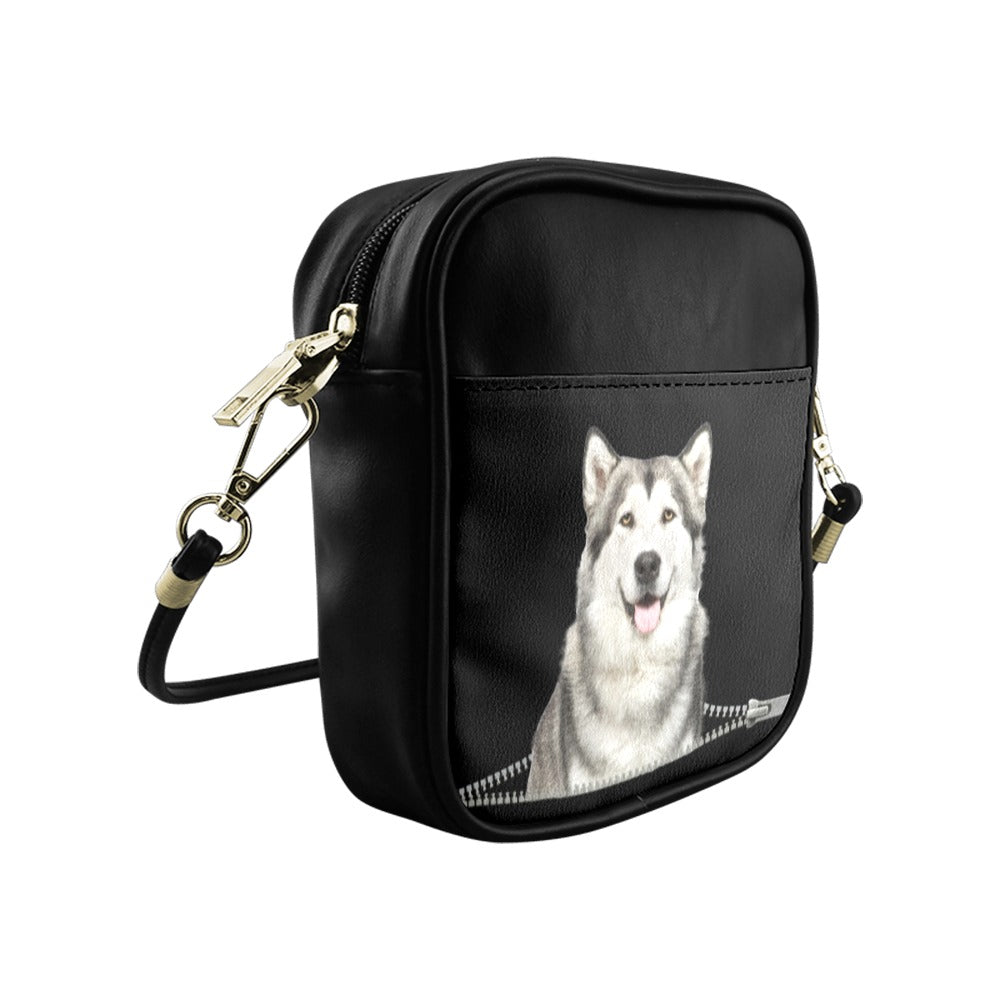 Alaskan Malamute Zip Sling Bag