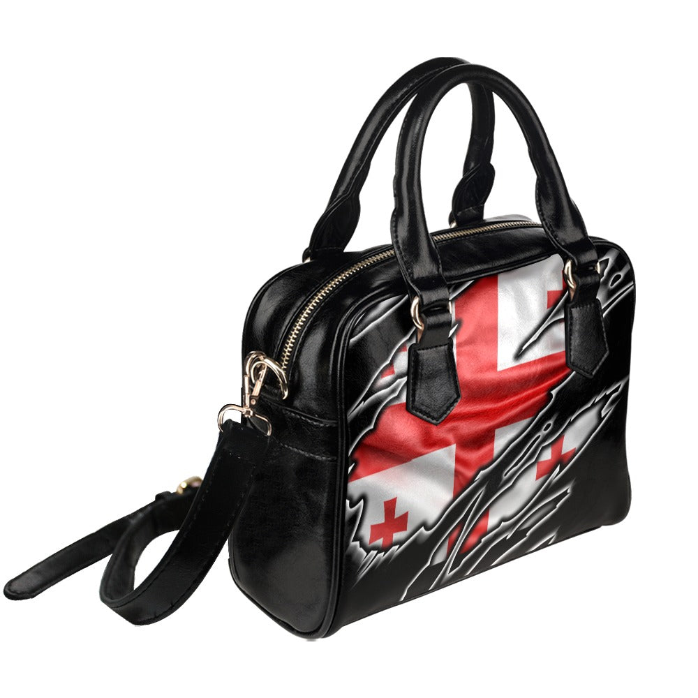 Flag Georgia patriot love Shoulder Handbag