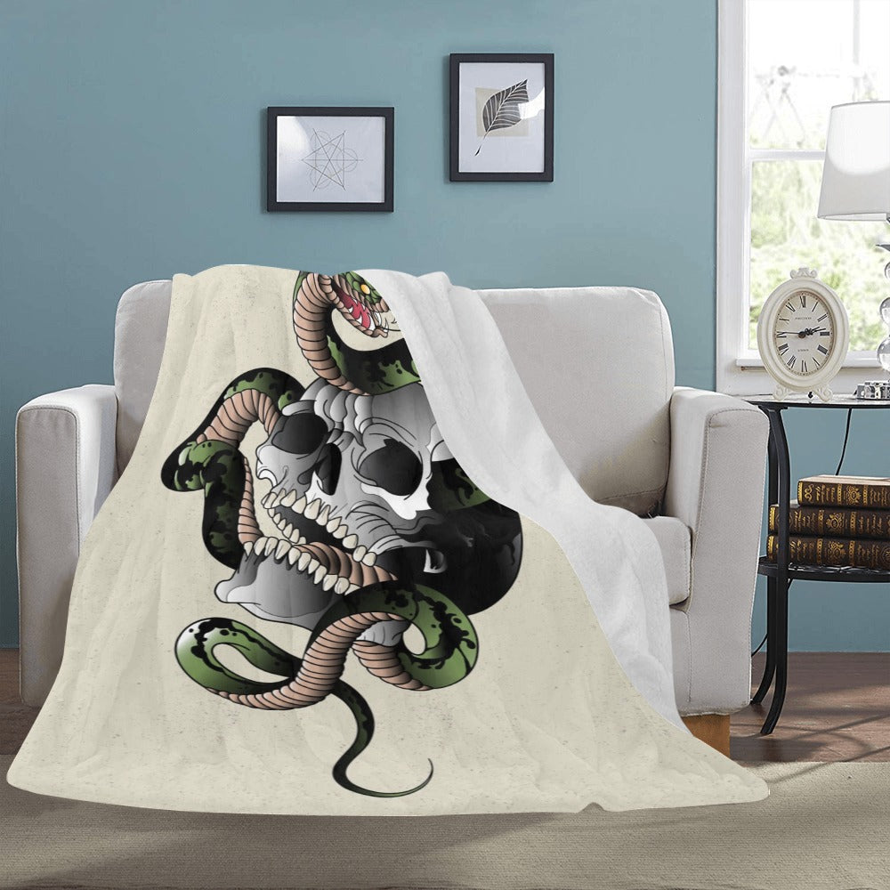 Skull Snake Ultra-Soft Micro Fleece Blanket 60"x80"