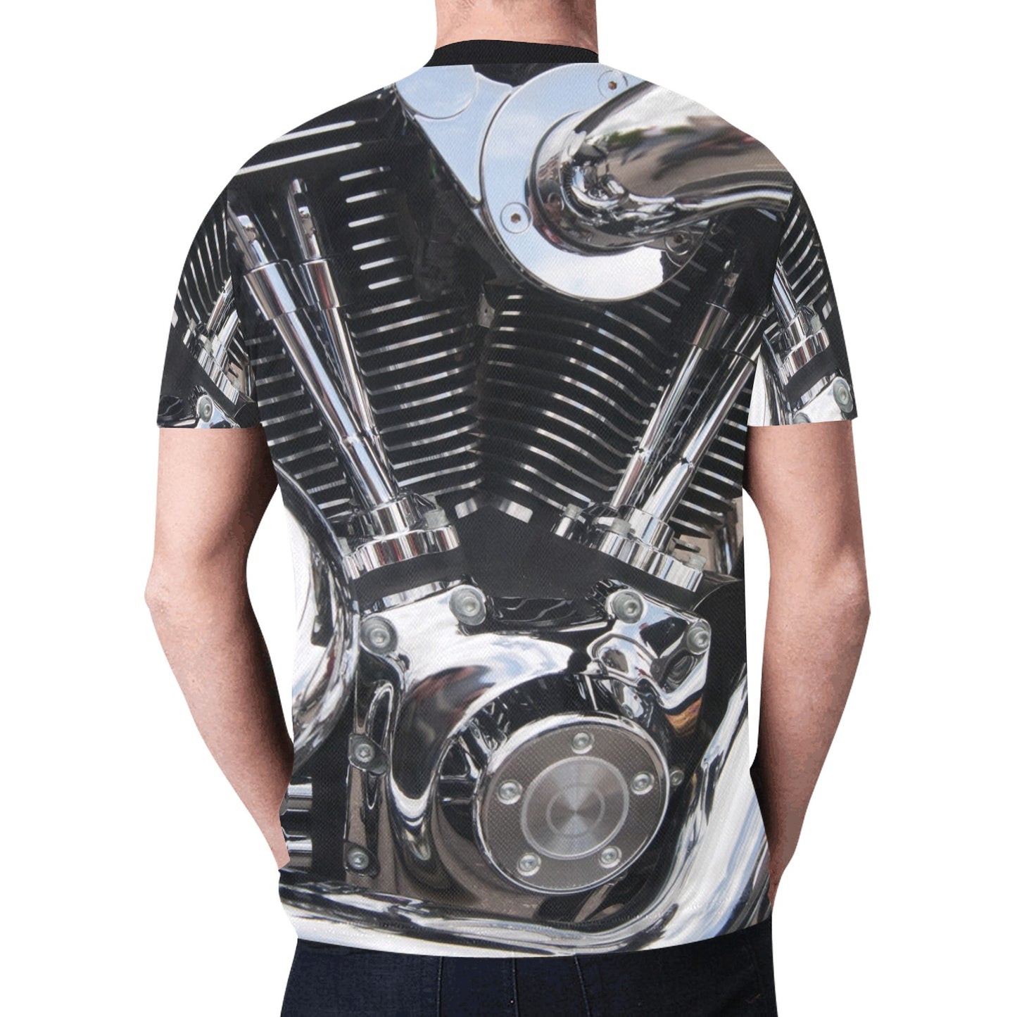 Motorcycle Engine Close Up Biker New All Over Print T-shirt