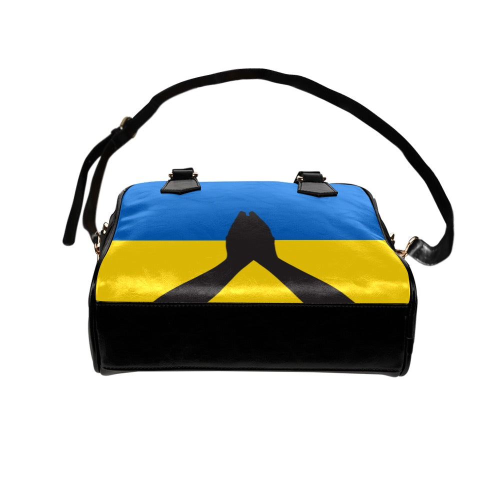 Praying Ukraine Hands Flag Shoulder Handbag