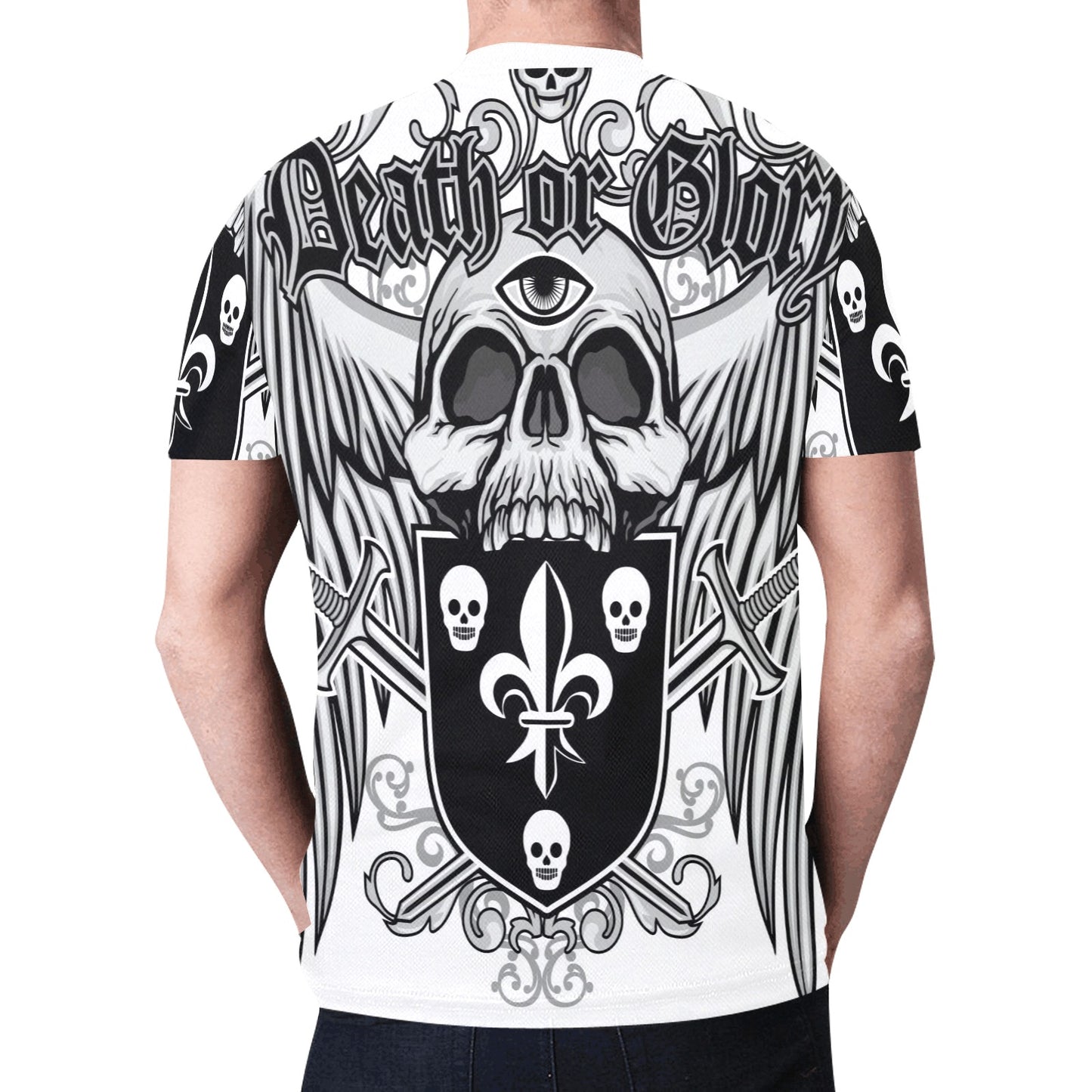 Gothic Skull Grunge Vintage New All Over Print T-shirt