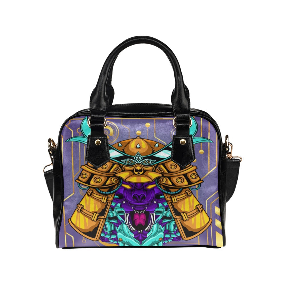 Japanese Mecha Samurai Shoulder Handbag