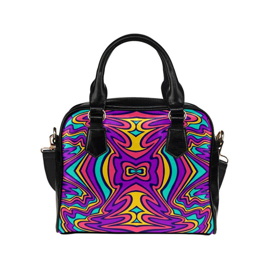 Psychedelic Neon Trip Hippie Shoulder Handbag