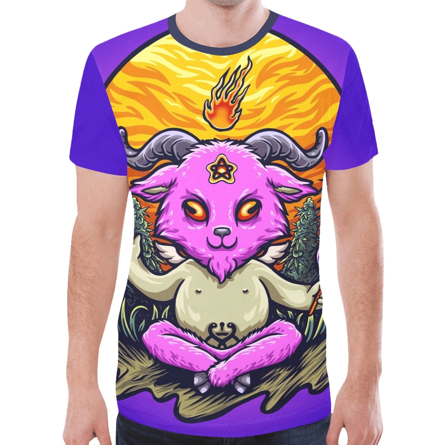 Trippy Mascot Baphomet Cute New All Over Print T-shirt