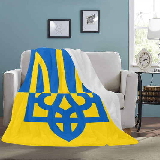 Ukraine Tryzub Symbol Ultra-Soft Micro Fleece Blanket 60"x80"