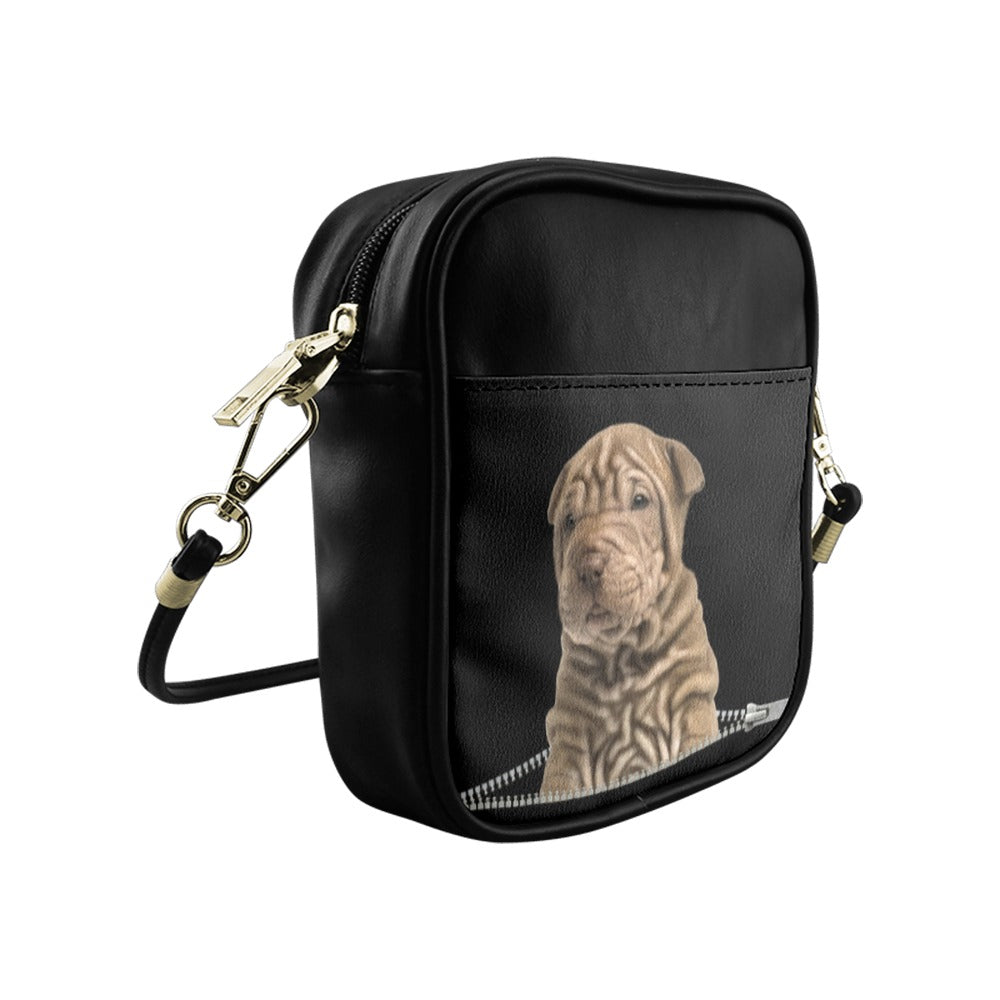 Shar Pei Zip Sling Bag