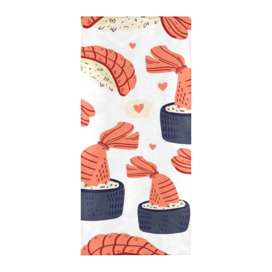 Sushi Pattern Beach Towel 32"x 71"