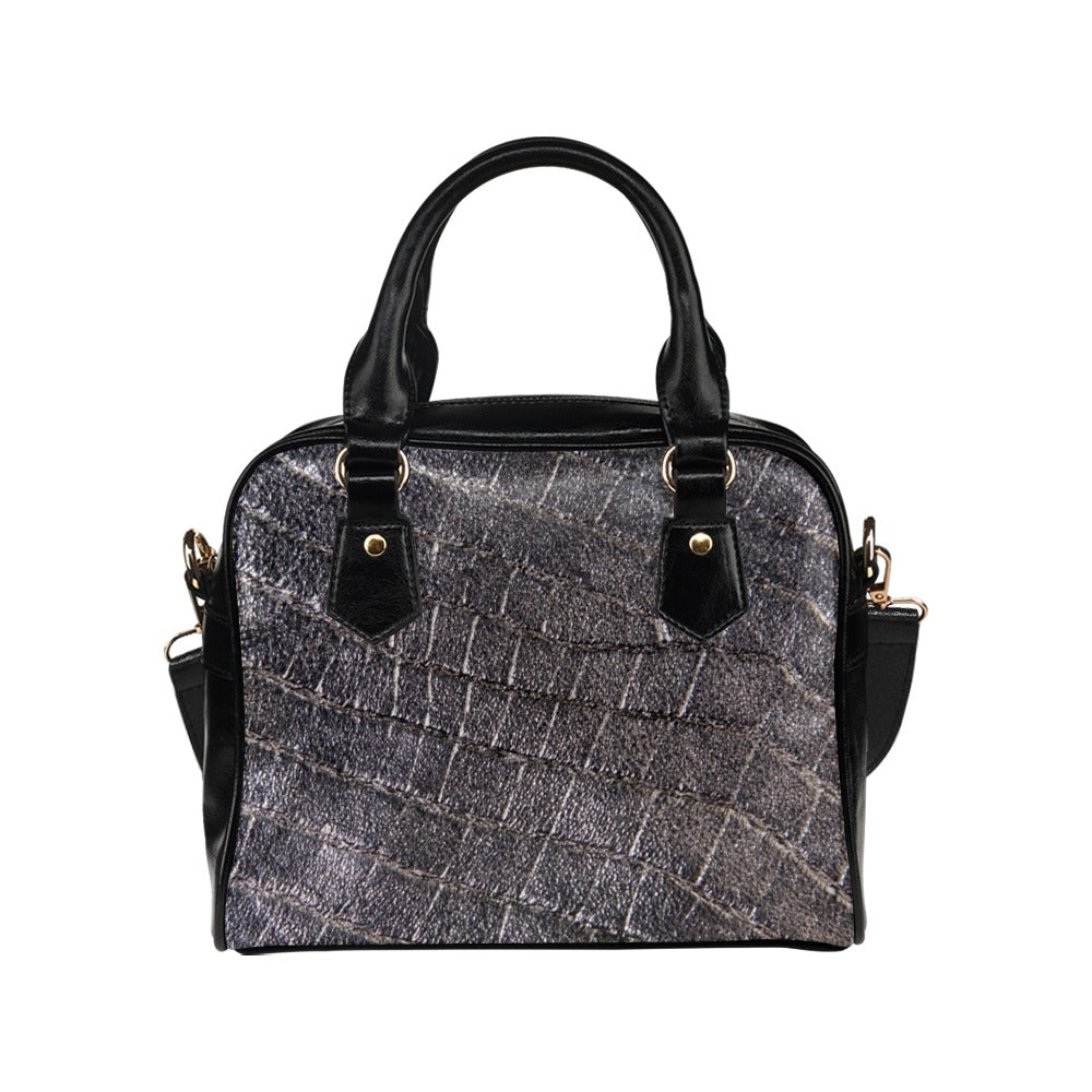 Reptile Skin Crocodile Snake Dark Shoulder Handbag