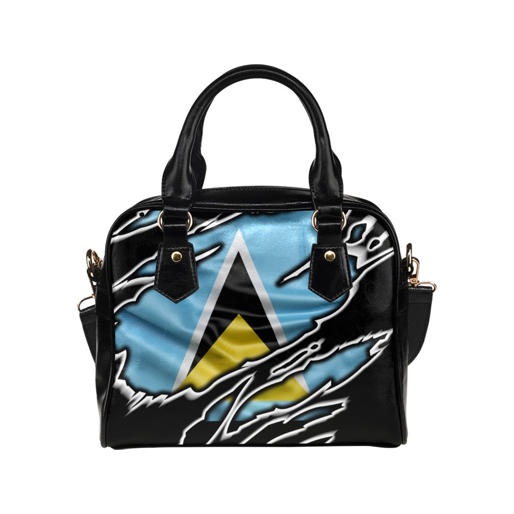 Flag Saint Lucia patriot love Shoulder Handbag