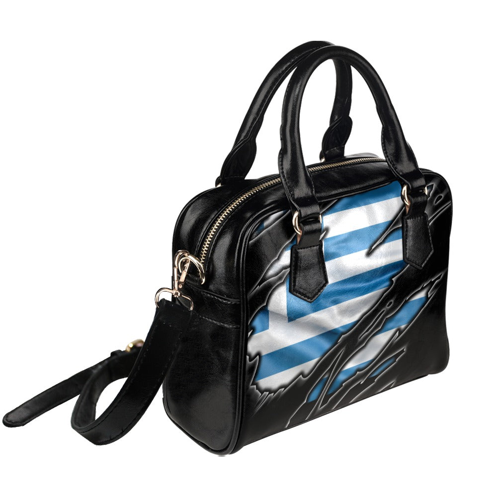 Flag Greece patriot love Shoulder Handbag