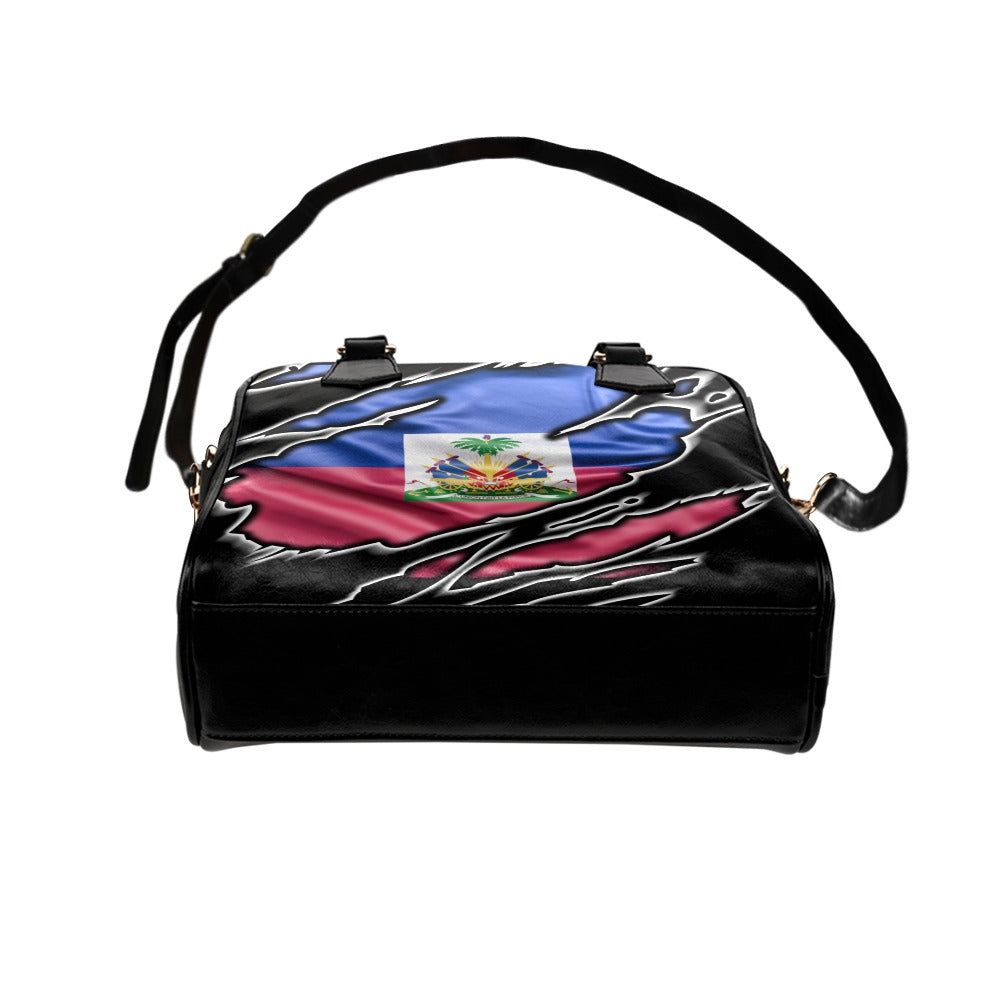 Flag Haiti patriot love Shoulder Handbag