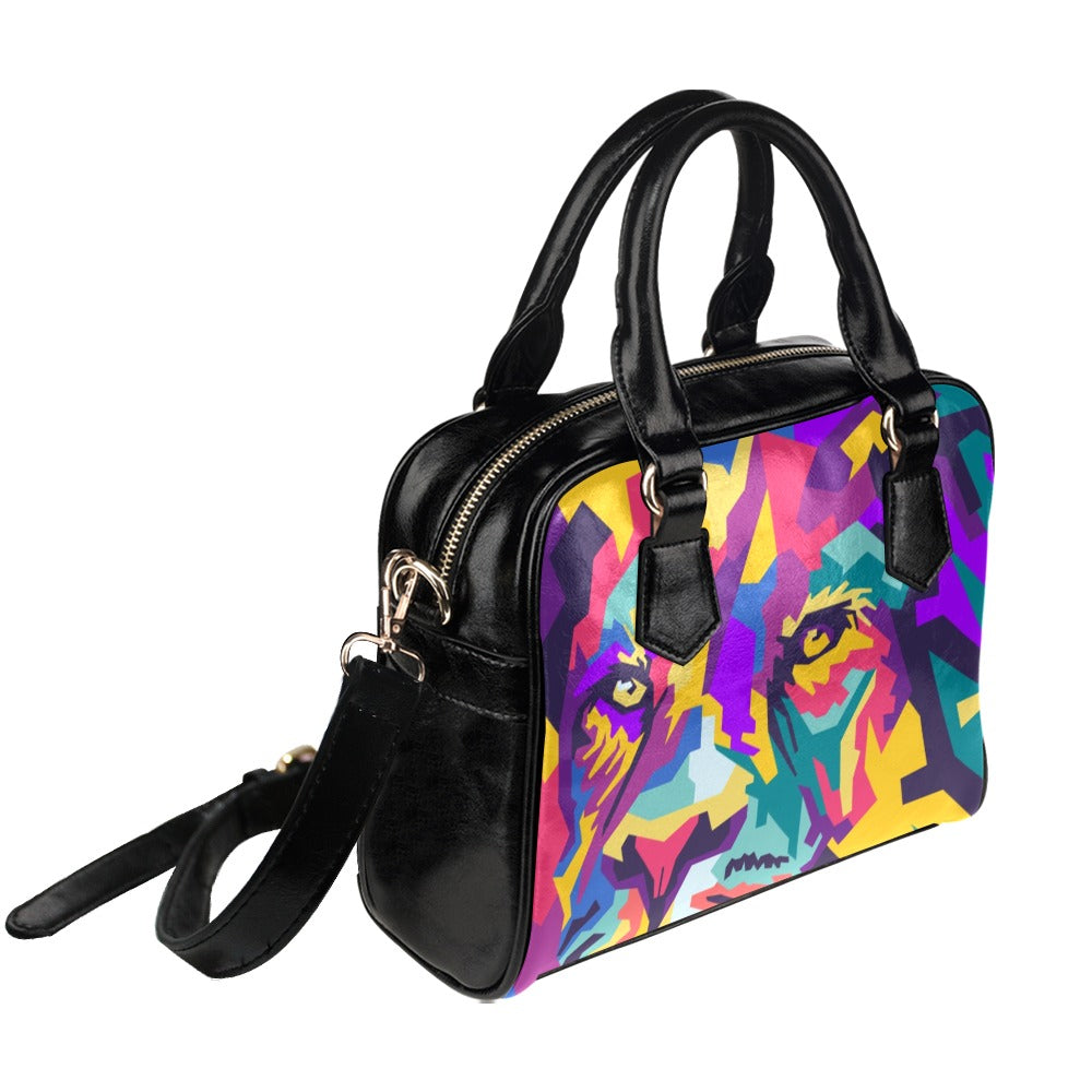 Lion Head Wpap Style Shoulder Handbag