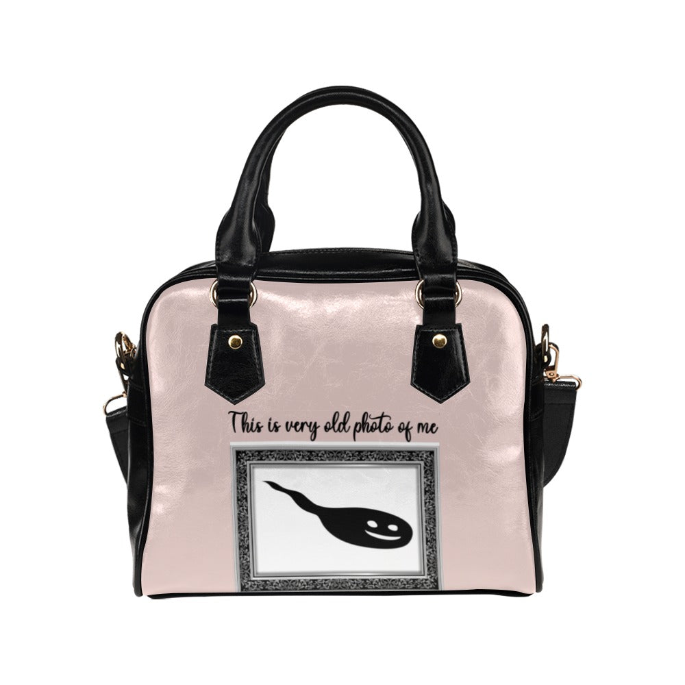 This Is A Very Old Picture Of Me Funny Sarcastic Sperm Graphic Shoulder Handbag