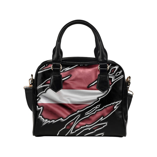 Flag Latvia patriot love Shoulder Handbag