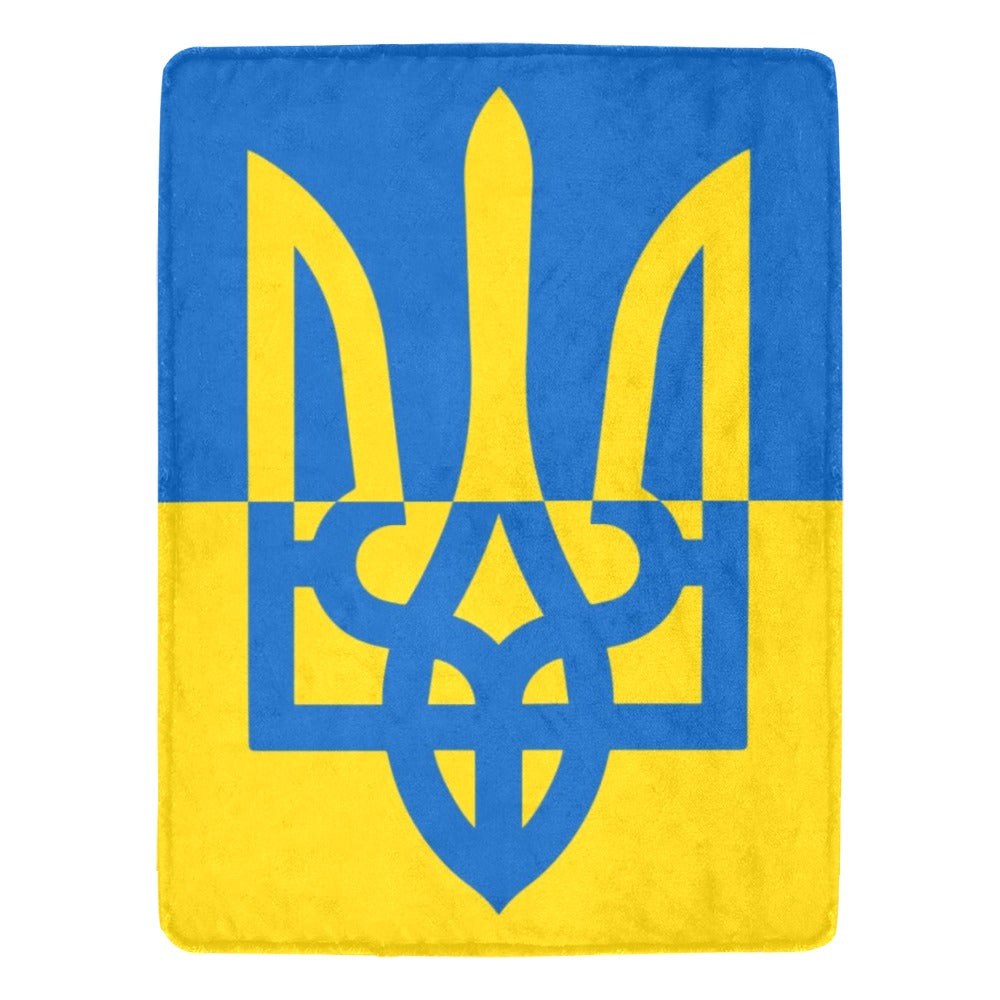 Ukraine Tryzub Symbol Ultra-Soft Micro Fleece Blanket 60"x80"