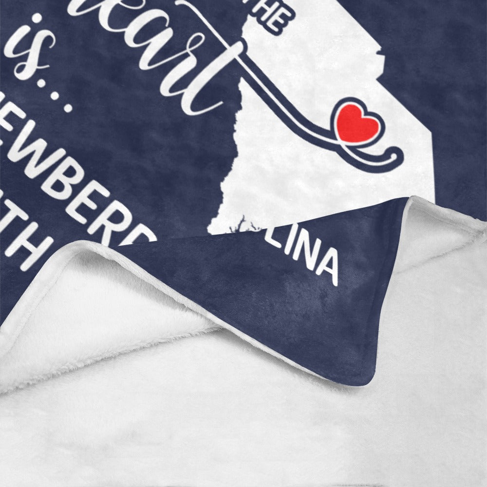 Newberry County South Carolina Is Where My Heart Is Gift Ultra-Soft Micro Fleece Blanket 60"x80"