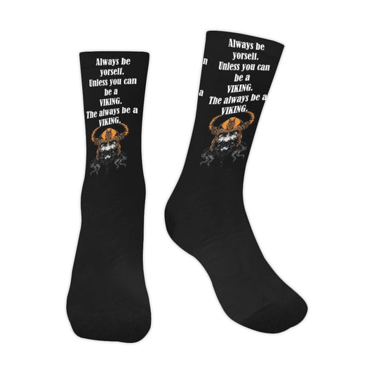 Viking Motivation Funny Gift Trouser Socks (For Men)