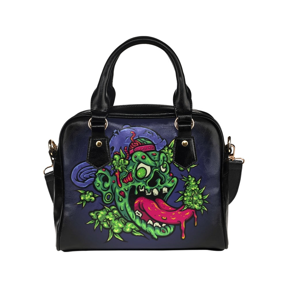 Cartoon Zombie Stoner 420 Shoulder Handbag